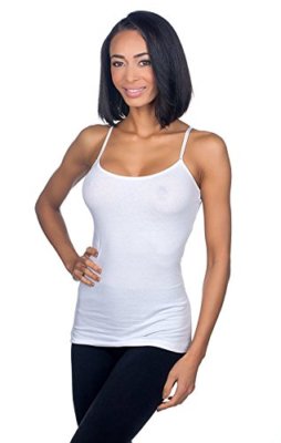 Womens Tank Top Cami Long Layering Active Basic Spaghetti Strap S,M,L Free Ship