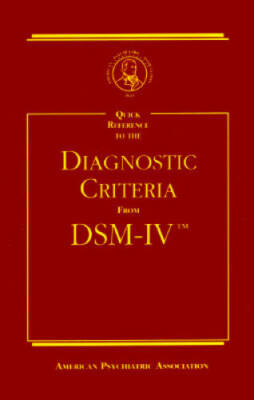 Quick Reference to the Diagnostic Criteria From DSM-IV - Paperback - GOOD