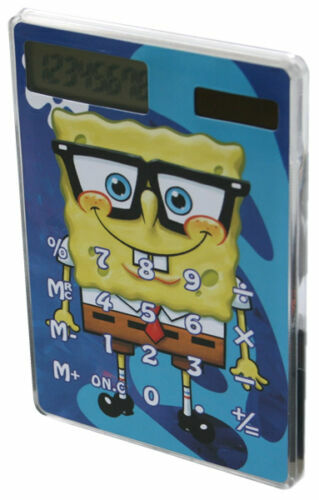 CALCOLATRICE TASCABILE SPONGEBOB CON PANNELLO TOUCH E ENERGIA SOLARE