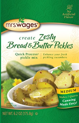 Mrs. Wages Zesty Pickle Mix, Zesty Bread and Butter, 6.2 Ounce Pack of 12