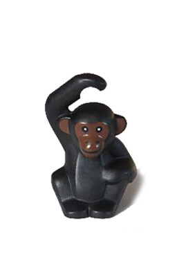 NEW LEGO - Animal - Land - Monkey Black with Reddish Brown Face Chimpanzee x 1