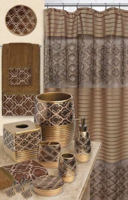 Bath Towels Spindle Collection 3piece Set Gold