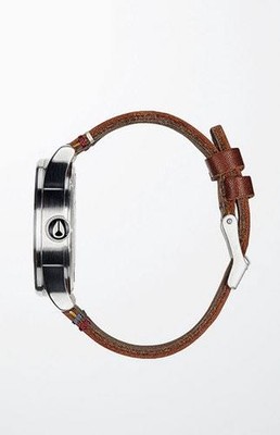 NEW NIXON MENS THE SENTRY LEATHER WATCH