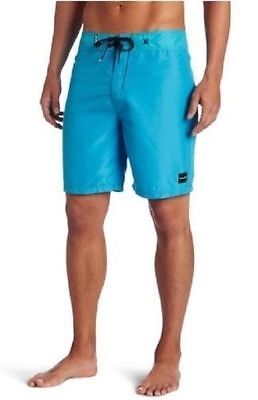 New HURLEY 38 swimsuit swim trunks board shorts solid Chromatone turquoise blue
