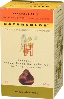 Краска для волос Naturcolor 7R с куркумой в упаковке 4 жидких унции