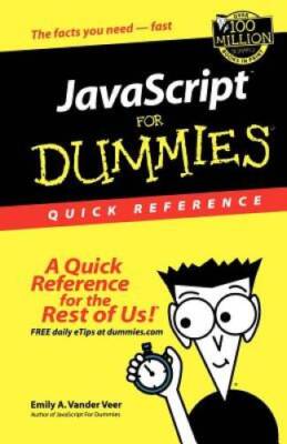 JavaScript For Dummies Quick Reference - Paperback - GOOD