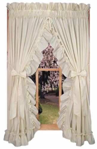 Cotton Blend Solid Pattern Window Curtains & Drapes