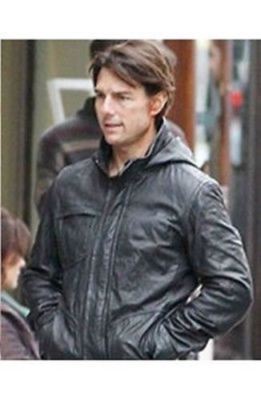Men/'s GHOST PROTOCOL Black Biker Style New Hooded Crunch Lambskin Leather Jacket