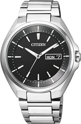 Pre-owned Citizen Attesa At6050-54e Eco-drive Titanium Watch Made In Japan Titanium Silver