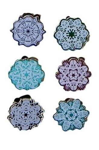 Star Wars Themed Snowflakes 6 Specific Disney Park Trading Pins Set ~ Brand New