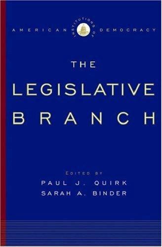 Legislative Branch by Sarah A. Binder (2005, Hardcover) for sale online ...