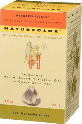 Краска для волос Naturcolor 10C Manzanita Blonde, коробка 4 жидких унции