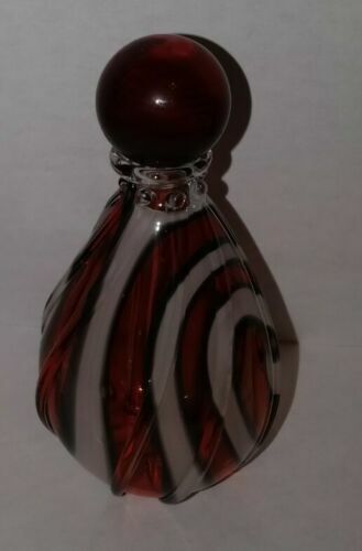 Red Perfume Bottle by E.B. Glassworks - Hand Crafted Glass Art!