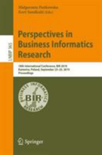 Lecture Notes in Business Information Processing Ser.: Perspectives in ...