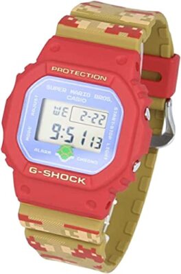 Pre-owned Casio G-shock Super Mario Broths Mario Watch Men's Digital Red Dw-5600smb-4