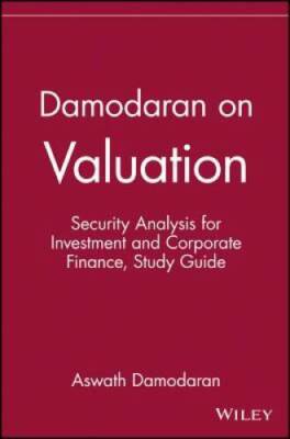 Damodaran on Valuation, Study Guide: Security Analysis for Investmen - VERY GOOD