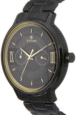 Pre-owned Titan Regalia Baron Analog Black Dial Men's Watch-nl1743nm01/np1743nm01