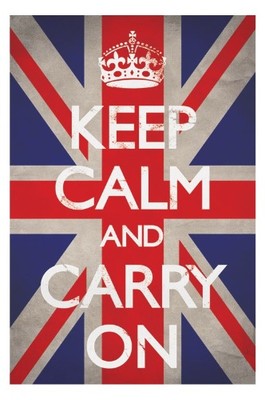 Keep Calm & Carry On - Union Jack POSTER 60x90cm NEW uk flag