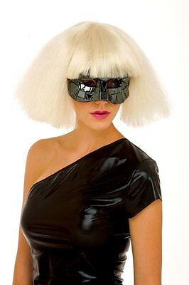 Urban Future Domino Mask - Gaga Black Costume Accessory New! 