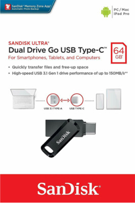 SANDISK ULTRA DUAL GO TYPE-C USB 3.1 OTG DRIVE 512GB 256GB 128GB 64GB 32GB LOT
