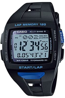 CASIO Collection STW-1000-1BJH Solar Radio Men's Watch Black/Blue Blister Pack