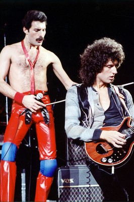 Queen 24x36 Poster Freddie and Brian May in concert