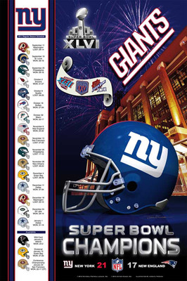 New York Giants SUPER BOWL XLVI CHAMPIONS Historic
