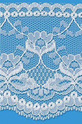 TRIMPLACE WHITE 4 INCH LOTUS FLAT LACE 18 Yards