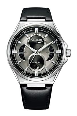 Pre-owned Citizen Attesa Bu0060-09h Eco-drive Triple Calendar Moon Data Titanium Men Watch