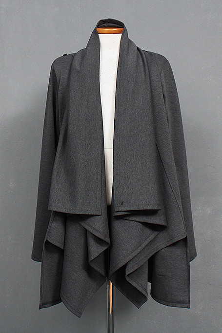 Men S Fashion Avant Garde Symetric Shawl Draped Cardigan