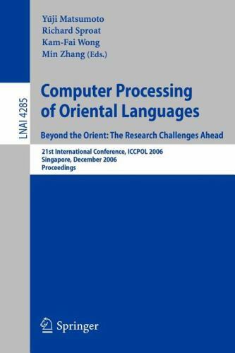 Lecture Notes in Computer Science Ser.: Computer Processing of Oriental ...