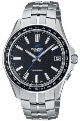 Pre-owned Casio Oceanus Manta Ocw-s400-1ajf Japan Titanium Bluetooth Radio Solar Men Watch