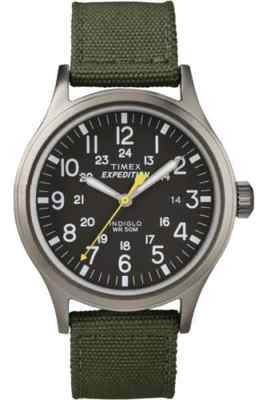 Timex T49961, Мужские часы Expedition Scout из зеленой ткани, с указателем даты, Indiglo