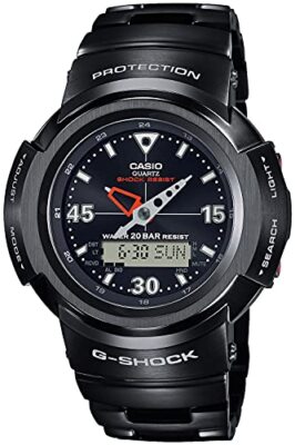 Pre-owned Casio G-shock Awm-500-1ajf Solar Radio Men's Watch Stainless Steel Black