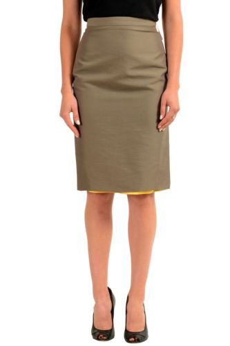 Dsquared2 Women's Black Silk Pencil Straight Skirt US S IT