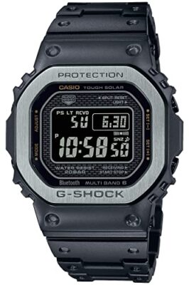 Pre-owned Casio Watch G-shock Bluetooth Radio Solar Gmw-b5000mb-1jf Men's Black
