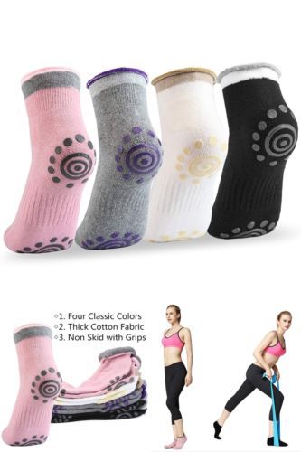 Zidoley Chaussettes Pilates pour femmes, chaussettes antidérapantes avec volants pour yoga, chaussettes de sport pour femmes, adaptées au sport, danse, pilates, ballet, fitness, 35-39