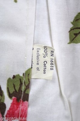 Vintage Apron Cotton Chintz Shabby Roses NOS 1950s