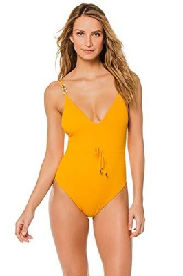 

Сплошной купальник Trina Turk Cabana Solids с V-образным вырезом Mango