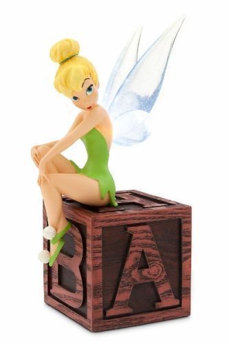 ティンカー・ベル Disneyland Tinkerbell rare ceramic spinner on flower axis 1