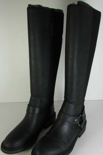 Bottes Bikers Mi-mollet Go West - Cuir Noir, Taille 36, Très Bon état Occasion