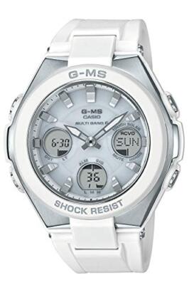 Pre-owned Casio Baby-g Msg-w100-7ajf Woman's Watch Radio Solar White