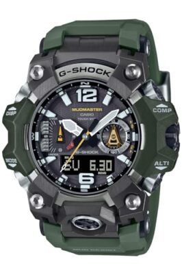 Pre-owned Casio G-shock Gwg-b1000-3ajf Land Mudmaster Solar Radio Men Watch Green Resin