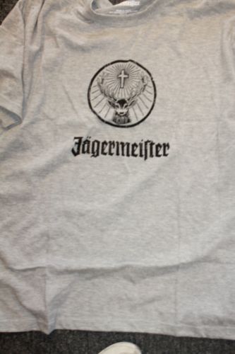 T-shirt Jagermeister Graphique Gris Taille L - Occasion Très Bon état, Style Streetwear