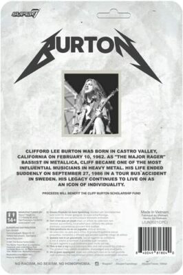 Super7 Cliff Burton Cliff Burton (Cliff 'Em All) (Metallica) Exclusive Unpunched