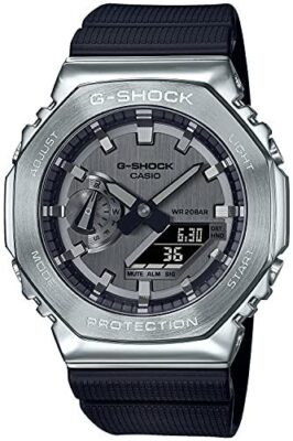 Pre-owned Casio G-shock Gbm-2100-1ajf Men Watch Metal Case Bluetooth Analog Digital