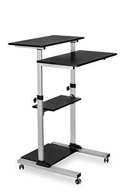 Mount-It Rolling Desk Adjustable Height up to 54.7'' Portable Standing Desk fo...