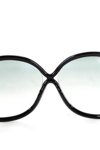 Tom Ford Black Plastic Round Sonja Sunglasses