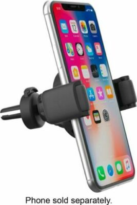 Bracketron - OneClick Clamp Vent Mount for Most Smartphones - Black