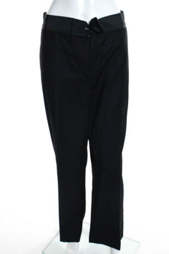 パンツ LANVINParis Wool Mohair Flatfront Slacks LANVIN Size 30 Black Wool Mohair Zip Dress Pants | eBay